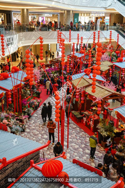 廟會(huì),年貨,年味,紅燈籠