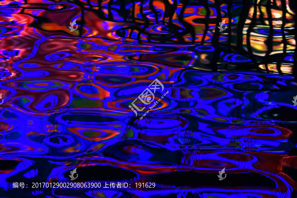 彩色水波