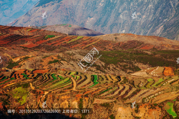 落霞溝,東川紅土地,云南