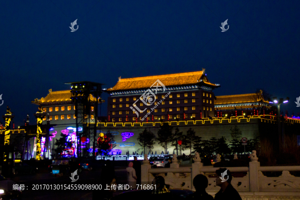 永寧門,西安城墻,夜色