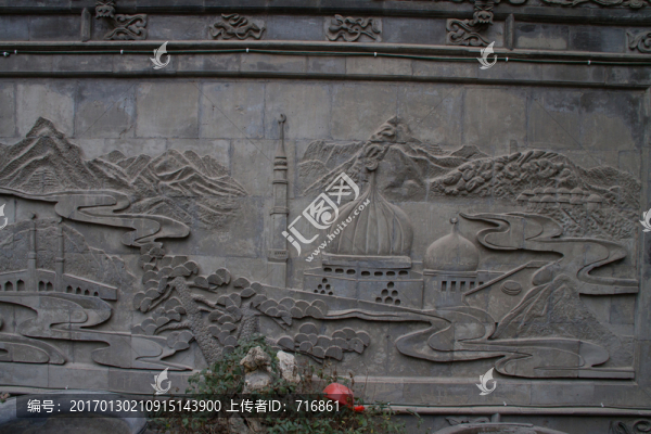照壁,磚雕,北廣濟街清真寺