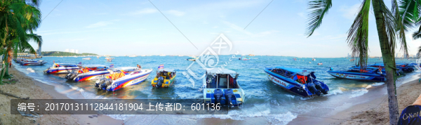熱帶海灘全景圖