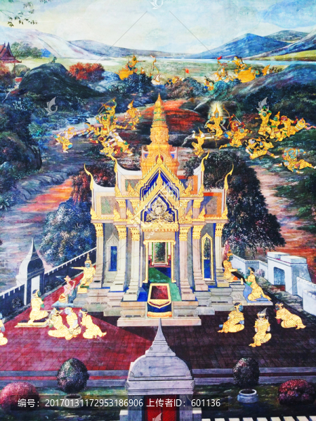 泰國(guó)大皇宮玉佛寺壁畫(huà)