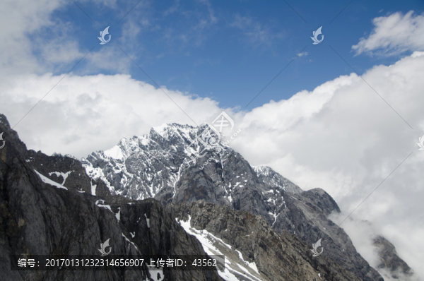 玉龍雪山,山脈