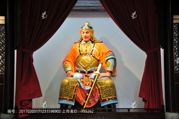 杭州岳王廟張憲雕像