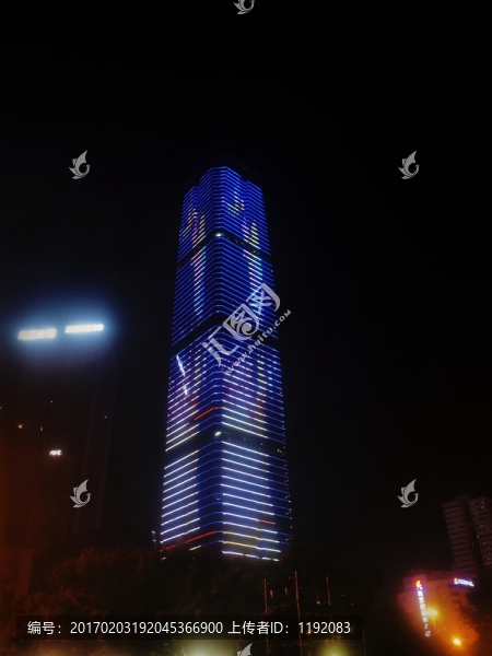 柳州地標(biāo)地王夜景