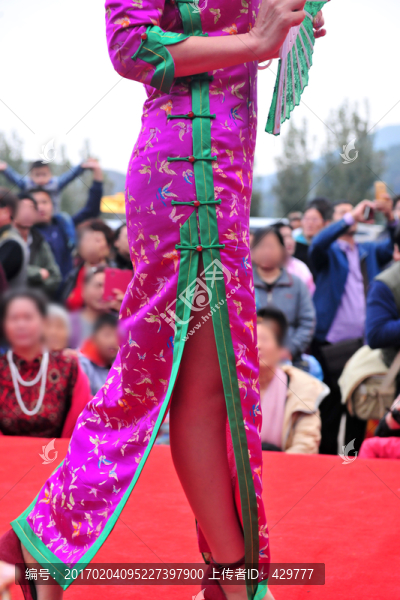 旗袍秀,模特走秀