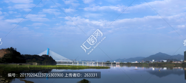 河源迎客大橋東江全景