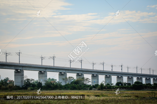 夕陽下的高鐵
