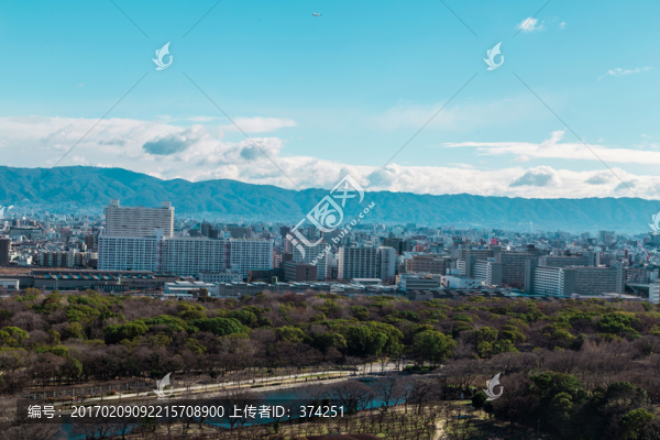 大阪城市全景