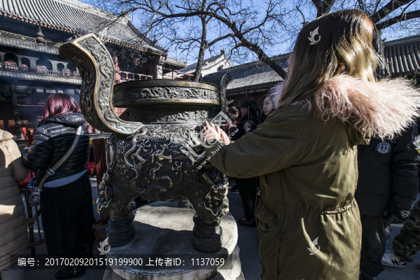 北京白云觀,祈福