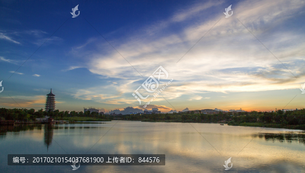 五象湖晚霞