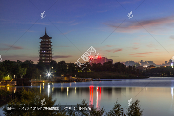五象湖晚霞