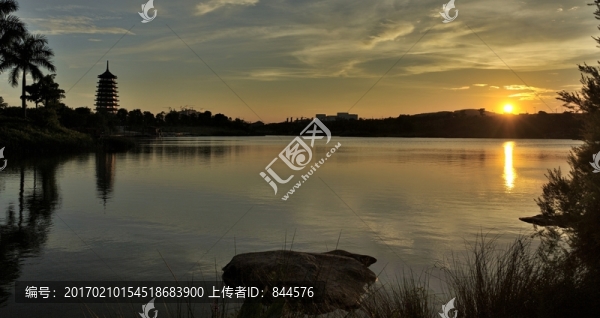五象湖晚霞