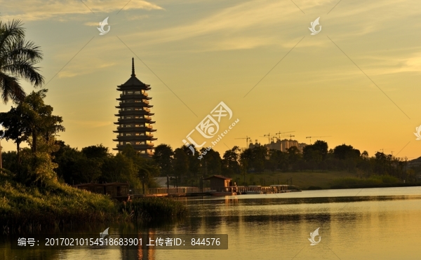 五象湖晚霞