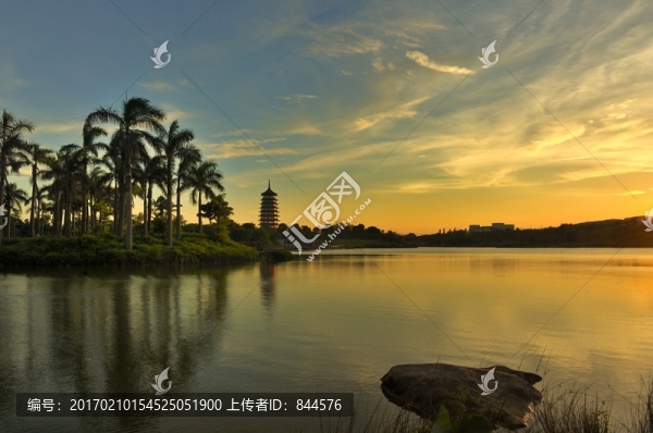 五象湖晚霞