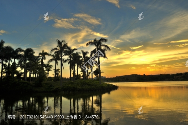 五象湖晚霞