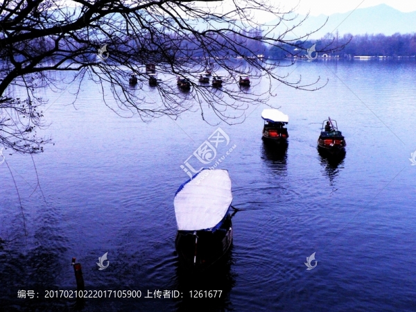 冬季西湖晨光