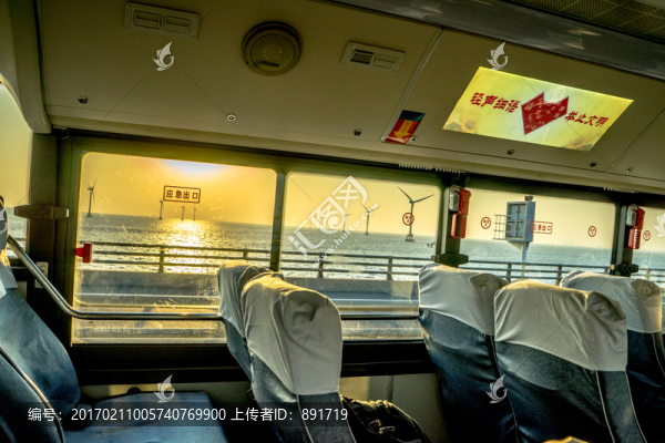 公交車,,風(fēng)車,東海大橋