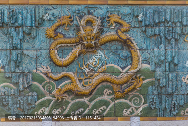 龍浮雕,龍影壁,九龍壁