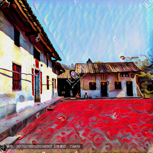 裝飾畫(huà)老房子