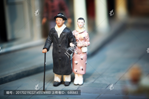 夫婦,民間生活百態(tài)微塑