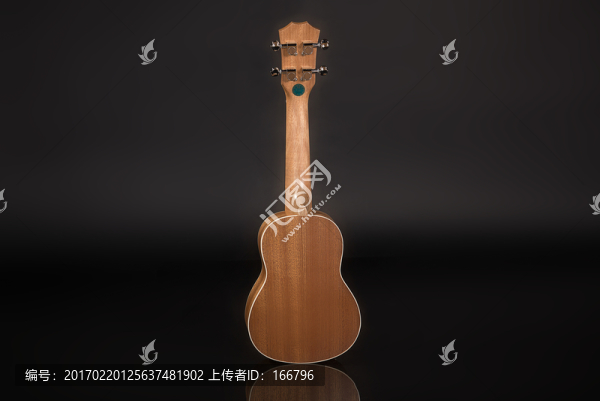 玫瑰木尤克里里,背面