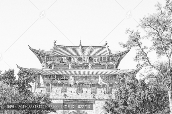 古鎮(zhèn)線描