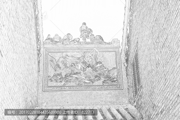 古建筑線描