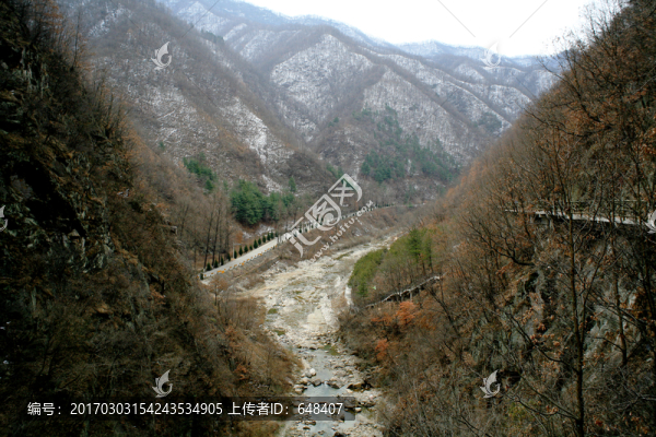棧道,峽谷,河道,秦楚古道