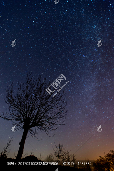 山東濟(jì)南藥鄉(xiāng)森林公園星空