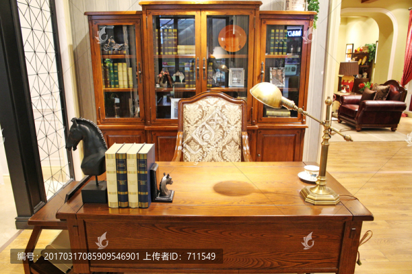 歐式家具書桌書柜