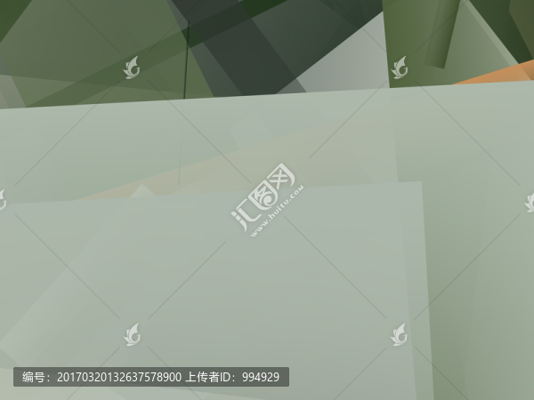 綠色立體幾何拼接抽象高清背景