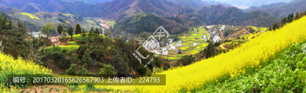石潭春色風(fēng)光全景圖