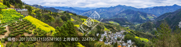 石潭春色風(fēng)光全景圖