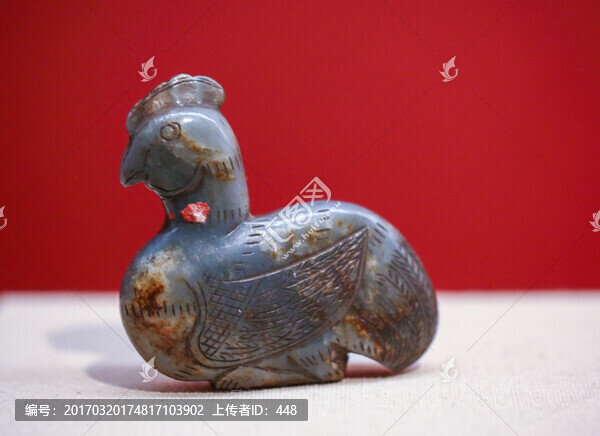 清代青玉雞形墜,清代玉墜,玉器