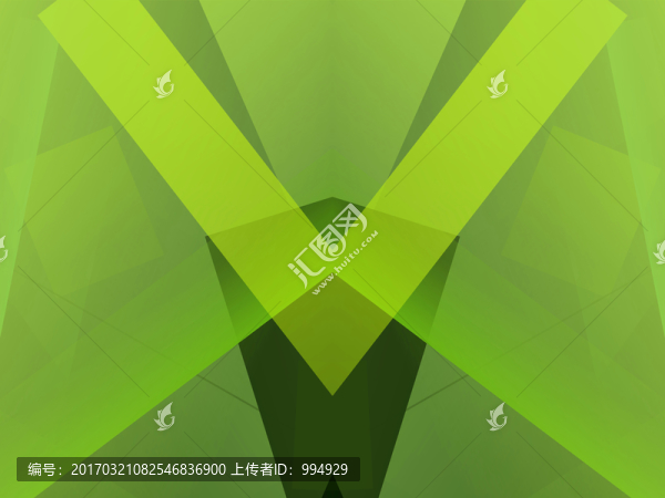 綠色幾何拼接立體抽象高清背景