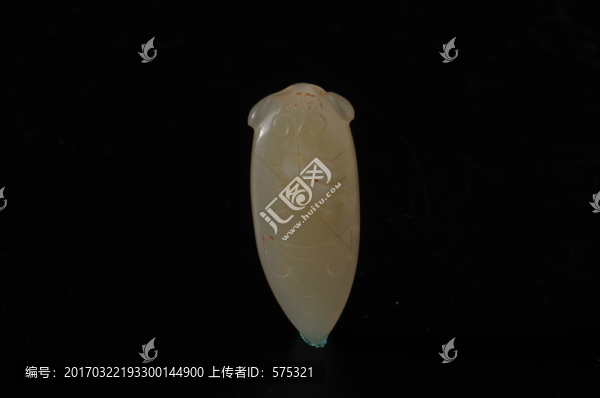 漢代白玉,玉蟬