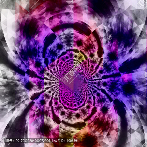 拼花花型裝飾畫,無分層