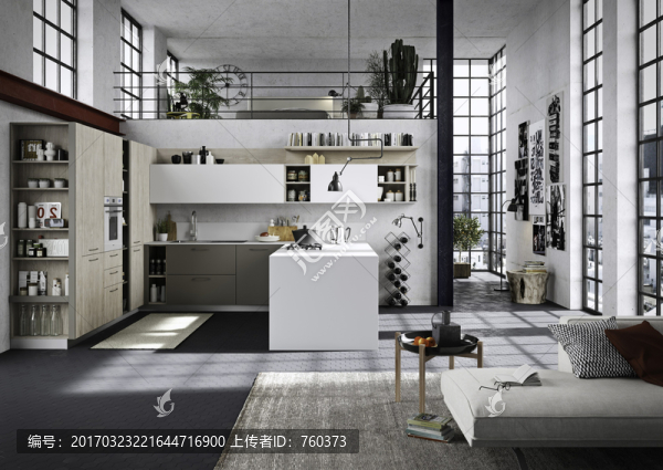 現(xiàn)代定制家居整體廚房