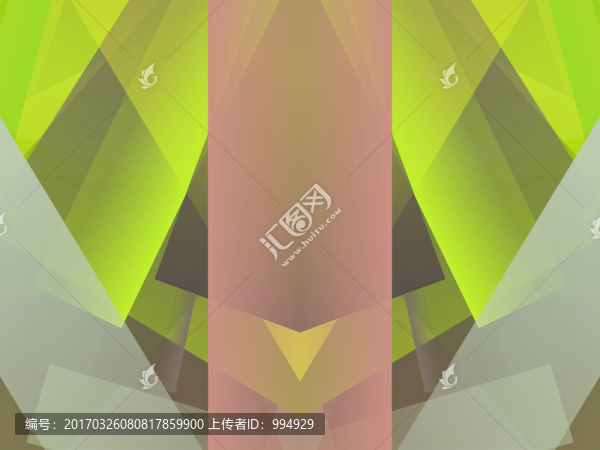 綠色幾何拼接立體抽象高清背景