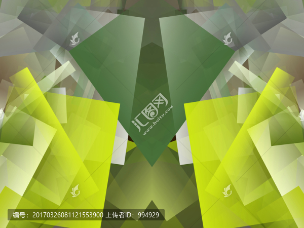 綠色幾何拼接抽象立體高清背景