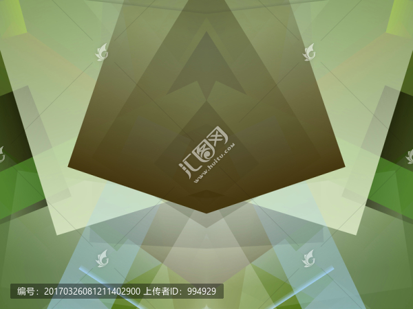 綠色幾何拼接抽象立體高清背景