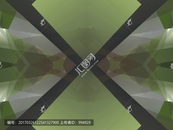 綠色幾何抽象立體拼接電腦圖案
