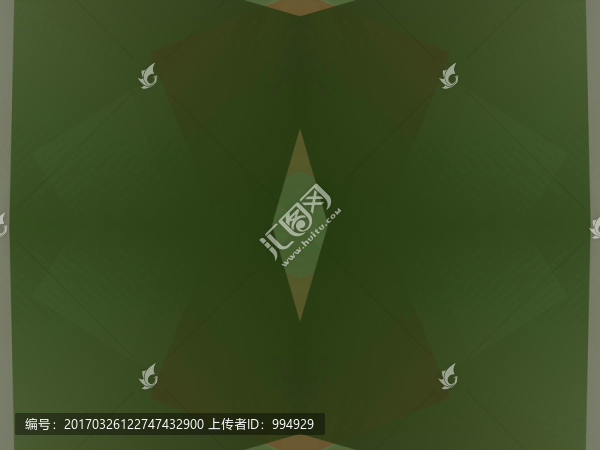 綠色幾何抽象拼接立體電腦圖案