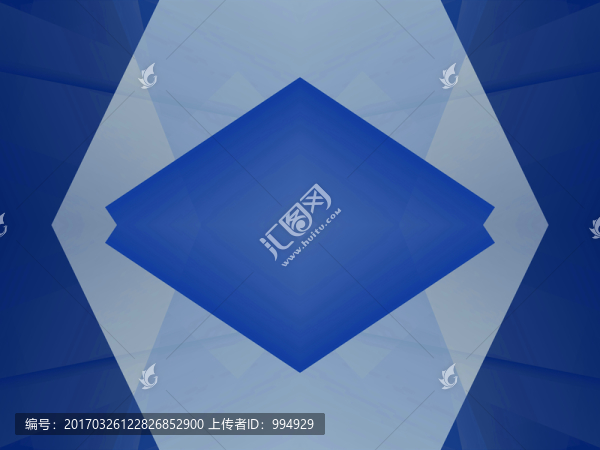藍色幾何拼接立體抽象電腦圖案