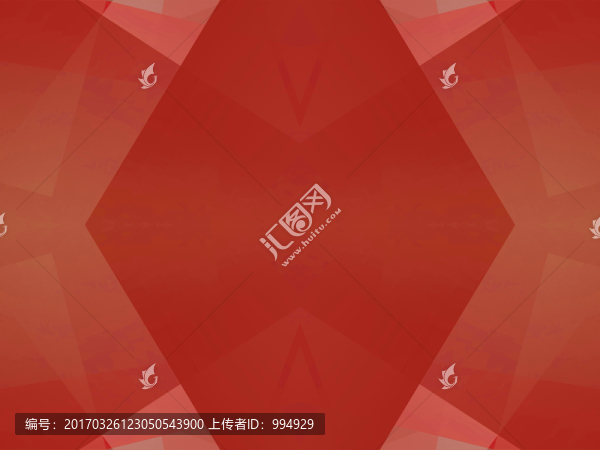 紅色立體幾何抽象拼接面電腦圖案
