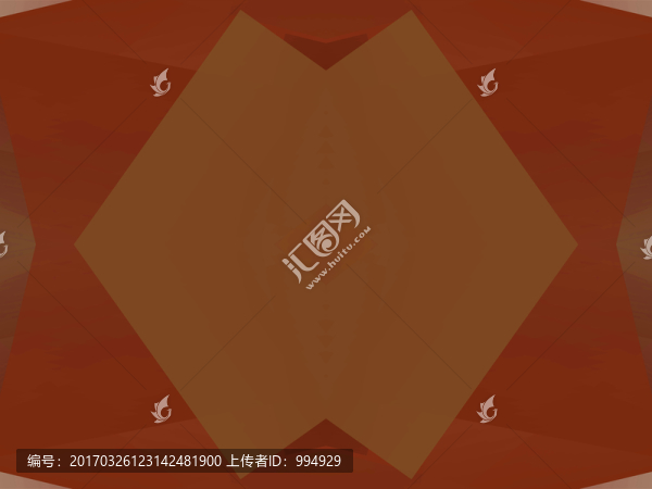 紅色立體幾何抽象拼接面電腦圖案