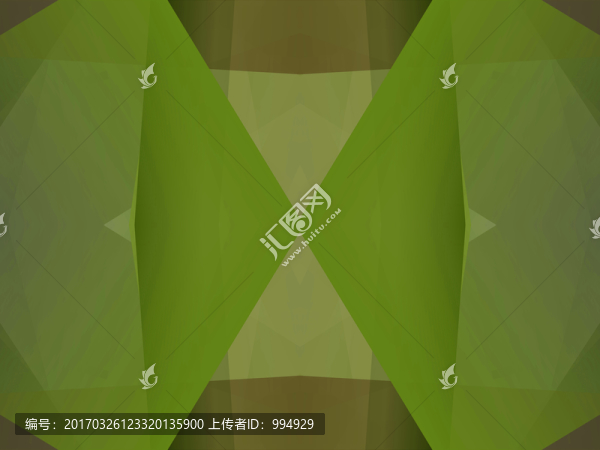 綠色幾何拼接抽象立體高清電腦畫(huà)