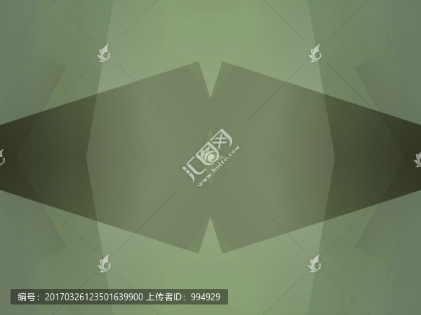 綠色幾何抽象拼接面立體電腦圖案